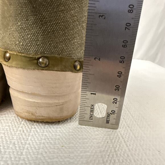 Dansko Clogs Womens Size 10 Olive Canvas Studded Slip On Boho EU 40 - Picture 7 of 10